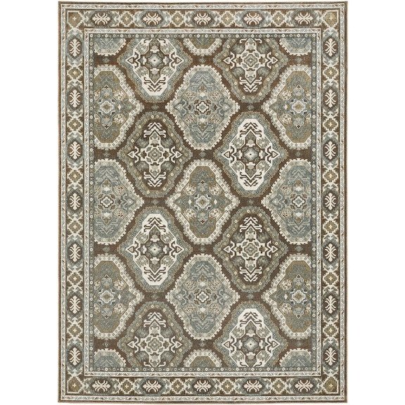 Oriental Weavers Ellington ELL03 Rust/ Blue 9'10"" x 12'10"" Indoor Area Rug EELL03300394ST
