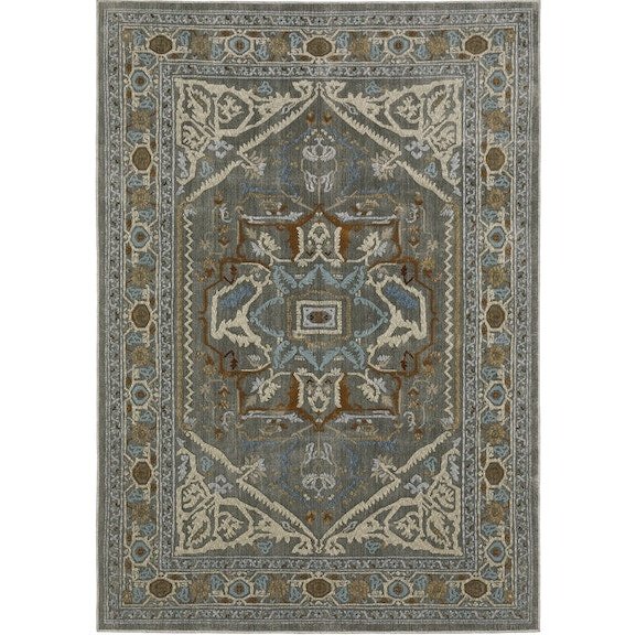 Oriental Weavers Ellington ELL05 Grey/ Multi 6'7"" x 9'6"" Indoor Area Rug EELL05200296ST