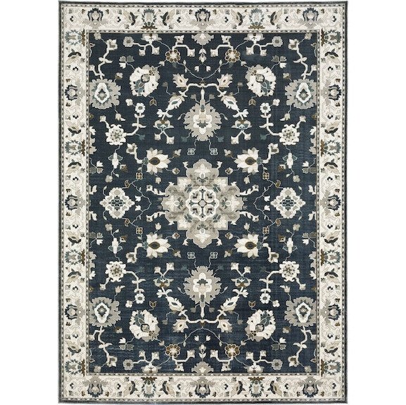 Oriental Weavers Ellington ELL08 Blue/ Beige 9'10"" x 12'10"" Indoor Area Rug EELL08300394ST