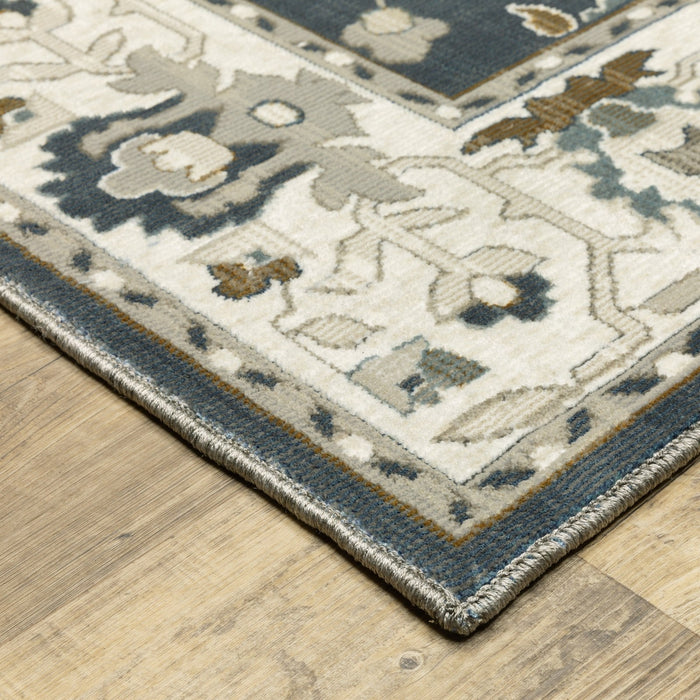 Oriental Weavers Ellington ELL08 Blue/ Beige 9'10"" x 12'10"" Indoor Area Rug EELL08300394ST