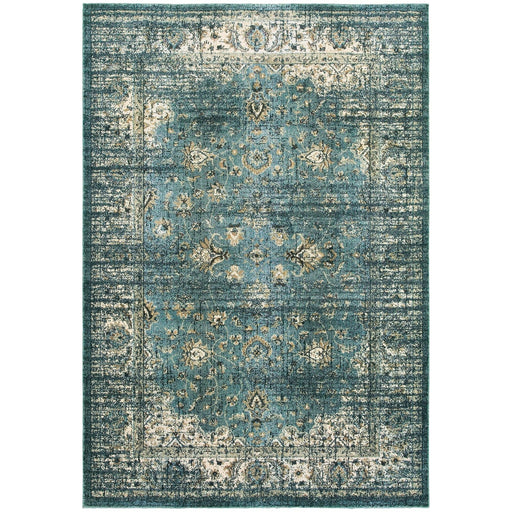 Oriental Weavers Empire 114L4 Blue/ Ivory 7'10"" x 10'10"" Indoor Area Rug E114L4240330ST