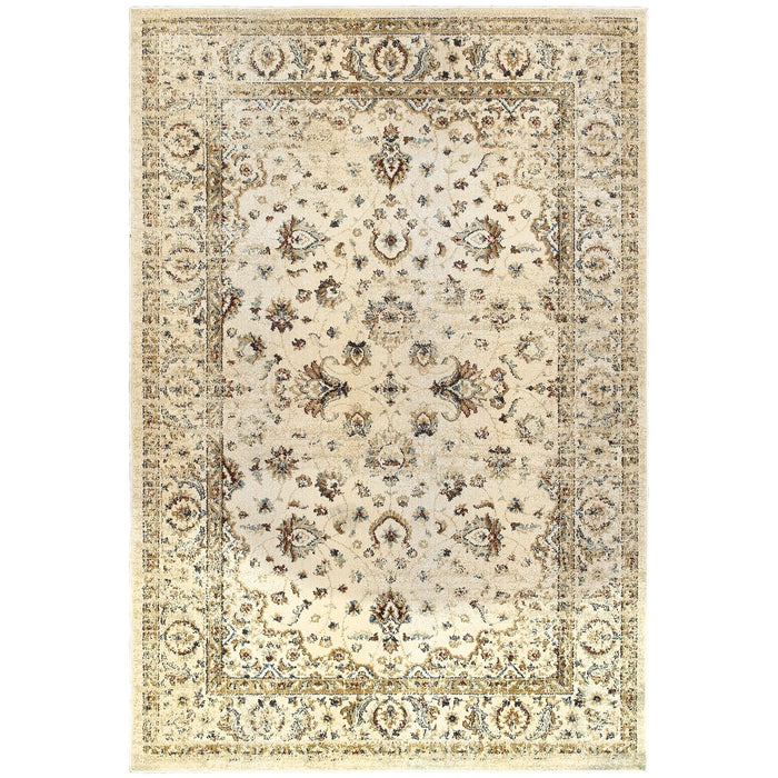 Oriental Weavers Empire 114W4 Ivory/ Gold 7'10"" x 10'10"" Indoor Area Rug E114W4240330ST