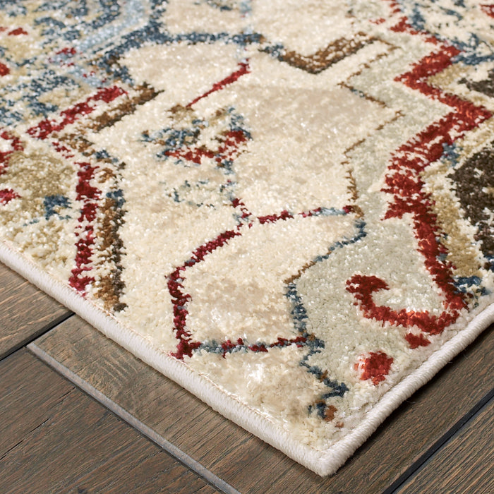 Oriental Weavers Empire 030J4 Ivory/ Gold 7'10"" x 10'10"" Indoor Area Rug E030J4240330ST