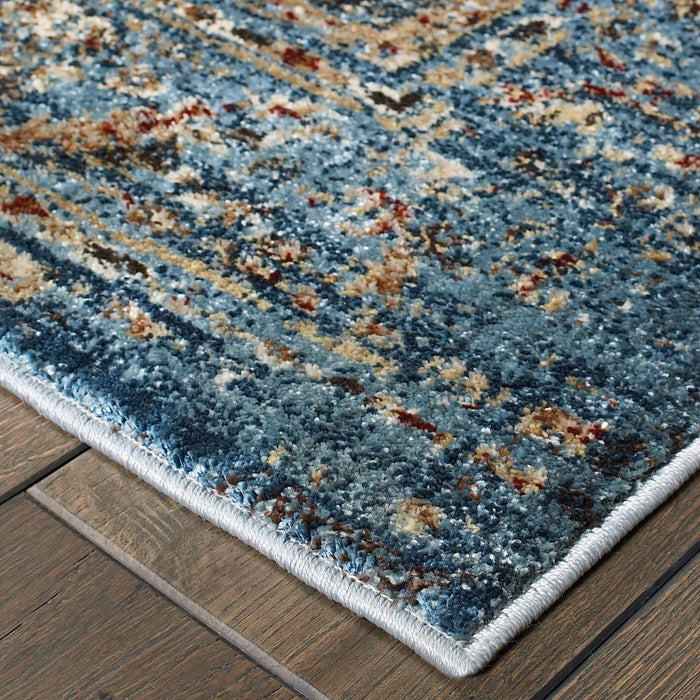 Oriental Weavers Empire 4440L Blue/ Navy 7'10"" x 10'10"" Indoor Area Rug E4440L240330ST