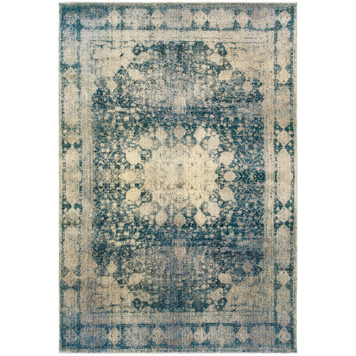 Oriental Weavers Empire 4445S Ivory/ Blue 9'10"" x 12'10"" Indoor Area Rug E4445S300390ST