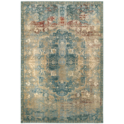 Oriental Weavers Empire 4449H Gold/ Blue 6'7"" x 9'6"" Indoor Area Rug E4449H200290ST
