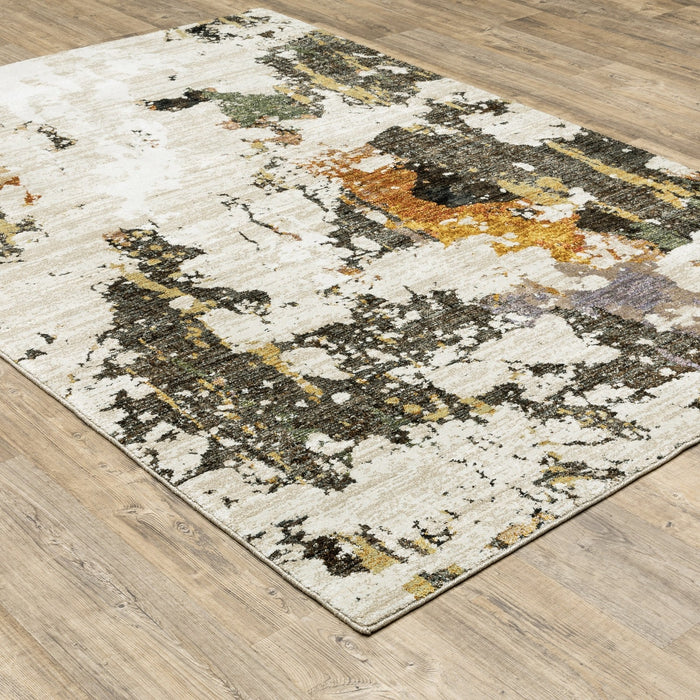 Oriental Weavers Evolution 7770J Beige/ Charcoal 10' x 13'2"" Indoor Area Rug E7770J305400ST