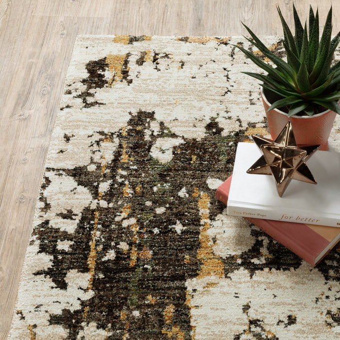 Oriental Weavers Evolution 7770J Beige/ Charcoal 6'7"" x 9'6"" Indoor Area Rug E7770J200300ST