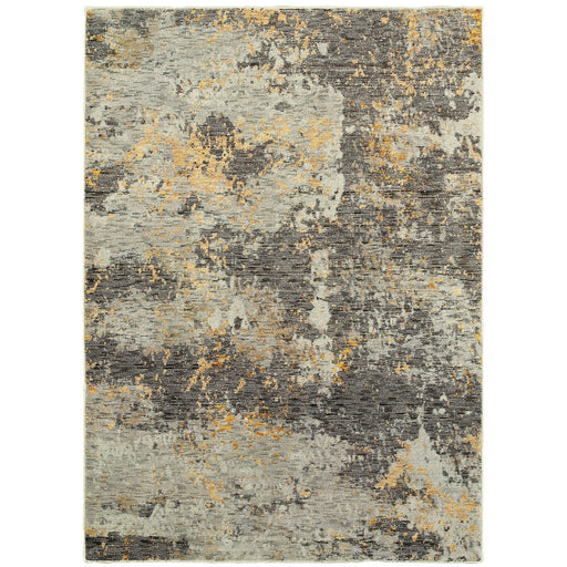 Oriental Weavers Evolution 8025B Grey/ Gold 8'6"" x 11'7"" Indoor Area Rug E80025B260370ST