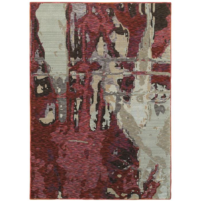 Oriental Weavers Evolution 8028B Red/ Beige 5'3"" x 7'3"" Indoor Area Rug E8028B160230ST