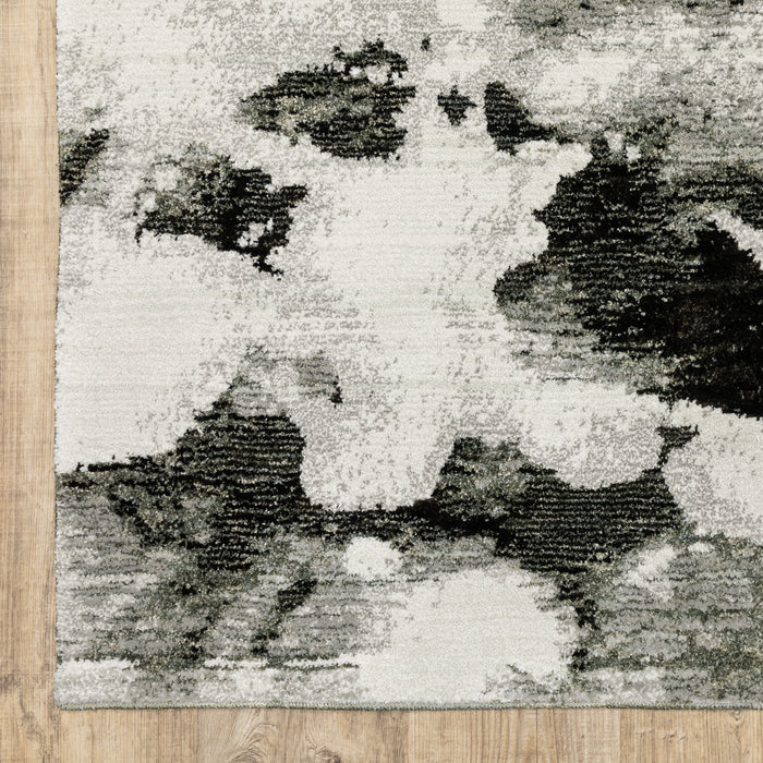 Oriental Weavers Evolution 8035B Charcoal/ White 10' x 13'2"" Indoor Area Rug E8035B305400ST