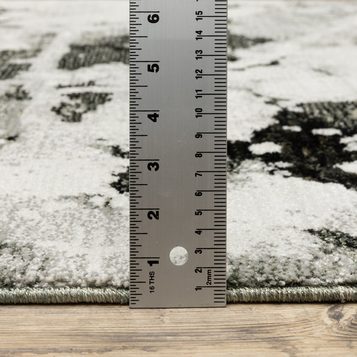 Oriental Weavers Evolution 8035B Charcoal/ White 10' x 13'2"" Indoor Area Rug E8035B305400ST