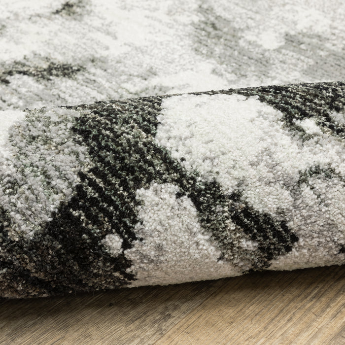 Oriental Weavers Evolution 8035B Charcoal/ White 10' x 13'2"" Indoor Area Rug E8035B305400ST