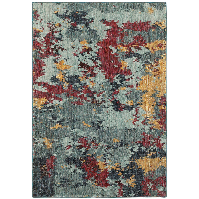 Oriental Weavers Evolution 8036C Blue/ Red 10' x 13'2"" Indoor Area Rug E8036C305400ST