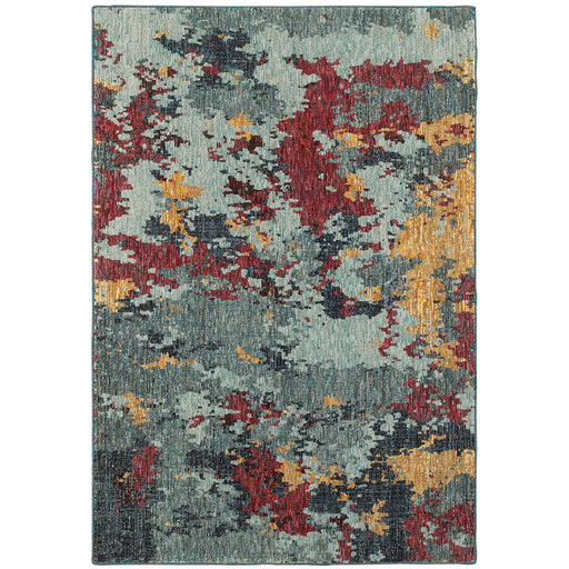 Oriental Weavers Evolution 8036C Blue/ Red 7'10"" x 10'10"" Indoor Area Rug E8036C240343ST