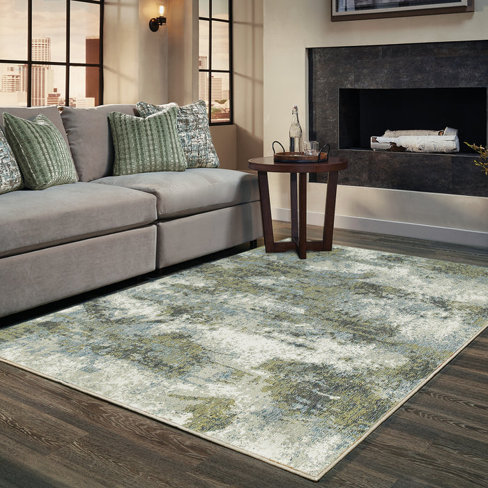 Oriental Weavers Evolution 8039E Blue/ Green 8'6"" x 11'7"" Indoor Area Rug E8039E260370ST