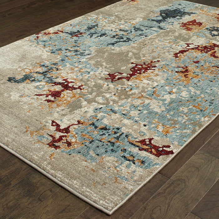 Oriental Weavers Evolution 8043K Beige/ Blue 8'6"" x 11'7"" Indoor Area Rug E8043K260370ST