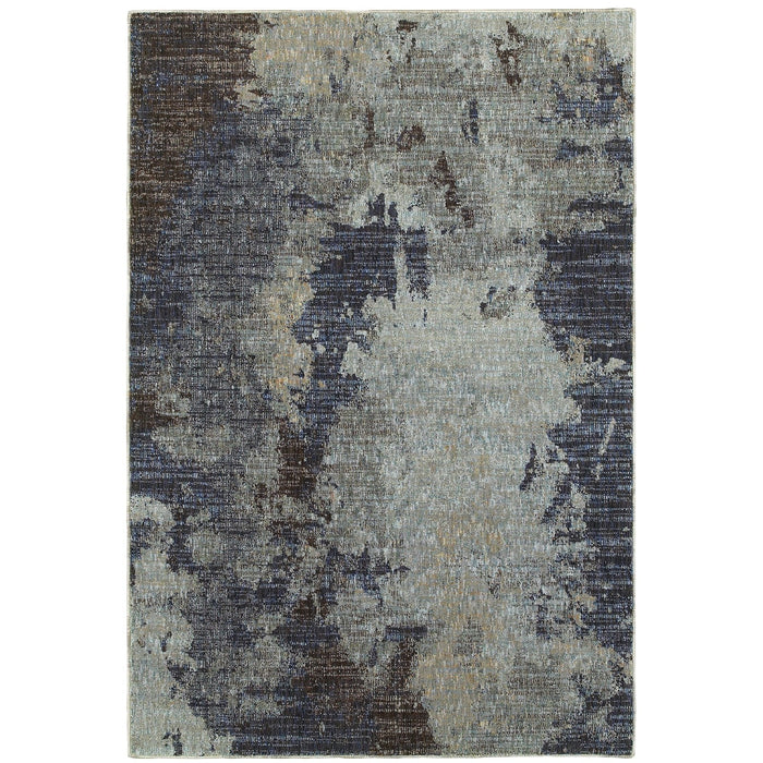 Oriental Weavers Evolution 8049B Navy/ Blue 6'7"" x 9'6"" Indoor Area Rug E8049B200300ST