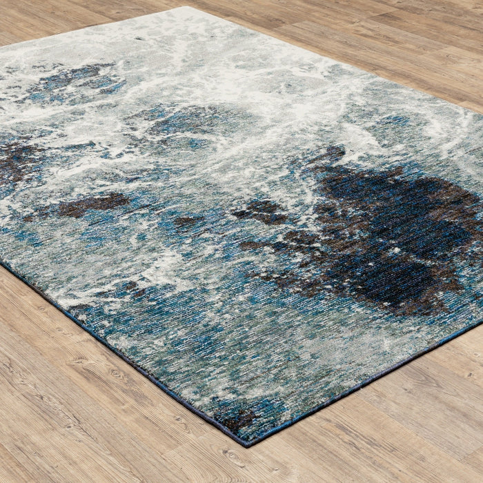 Oriental Weavers Evolution 0962A Blue/ Ivory 8'6"" x 11'7"" Indoor Area Rug E0962A260370ST