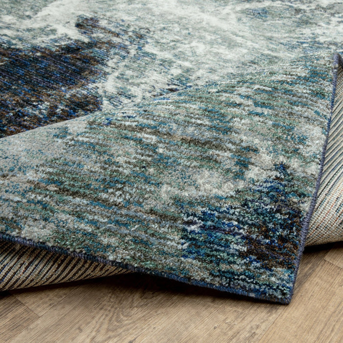 Oriental Weavers Evolution 0962A Blue/ Ivory 8'6"" x 11'7"" Indoor Area Rug E0962A260370ST