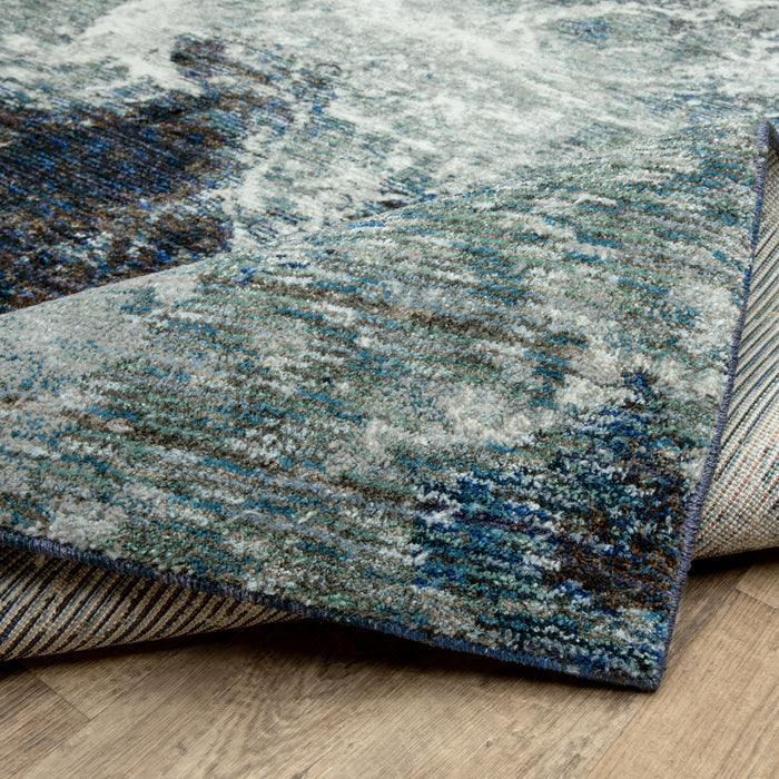 Oriental Weavers Evolution 0962A Blue/ Ivory 10' x 13'2"" Indoor Area Rug E0962A305400ST