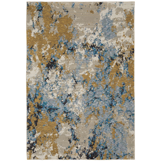 Oriental Weavers Evolution 0980A Blue/ Gold 5'3"" x 7'3"" Indoor Area Rug E0980A160230ST