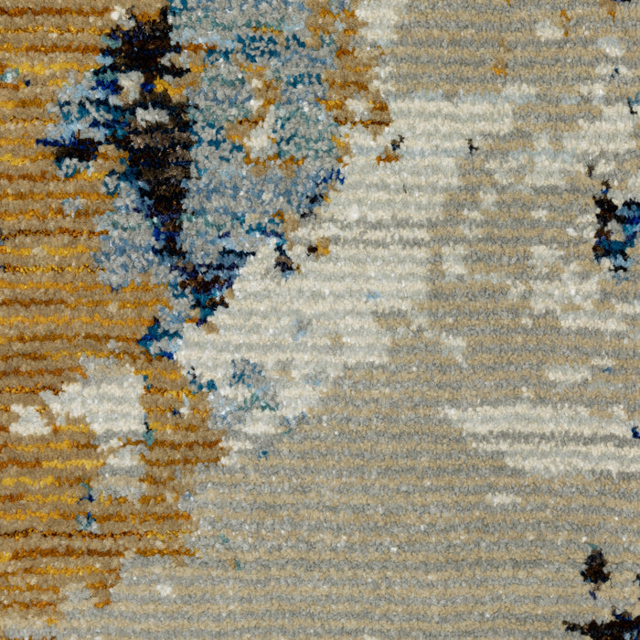 Oriental Weavers Evolution 0980A Blue/ Gold 8'6"" x 11'7"" Indoor Area Rug E0980A260370ST