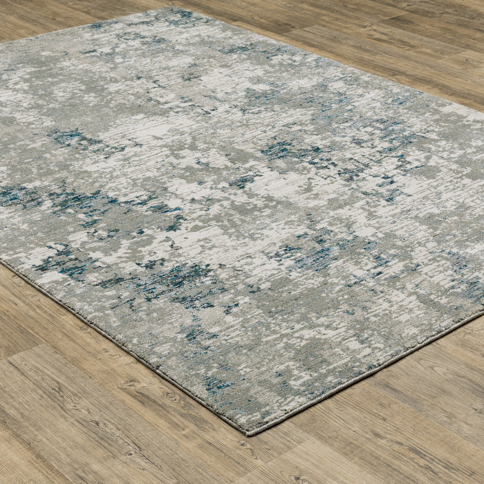 Oriental Weavers Evolution 0984D Grey/ Blue 6'7"" x 9'6"" Indoor Area Rug E0984D200300ST