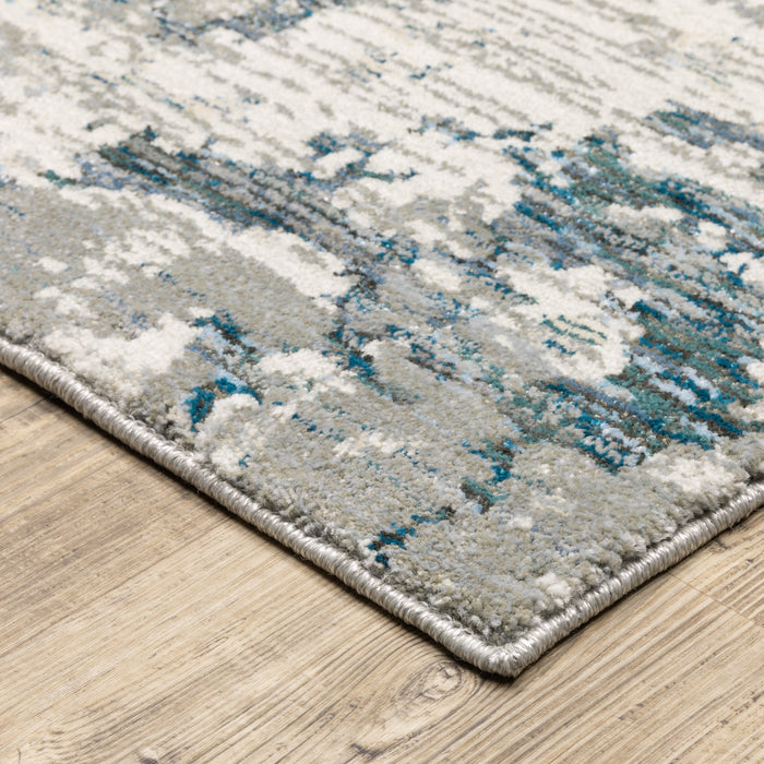 Oriental Weavers Evolution 0984D Grey/ Blue 5'3"" x 7'3"" Indoor Area Rug E0984D160230ST