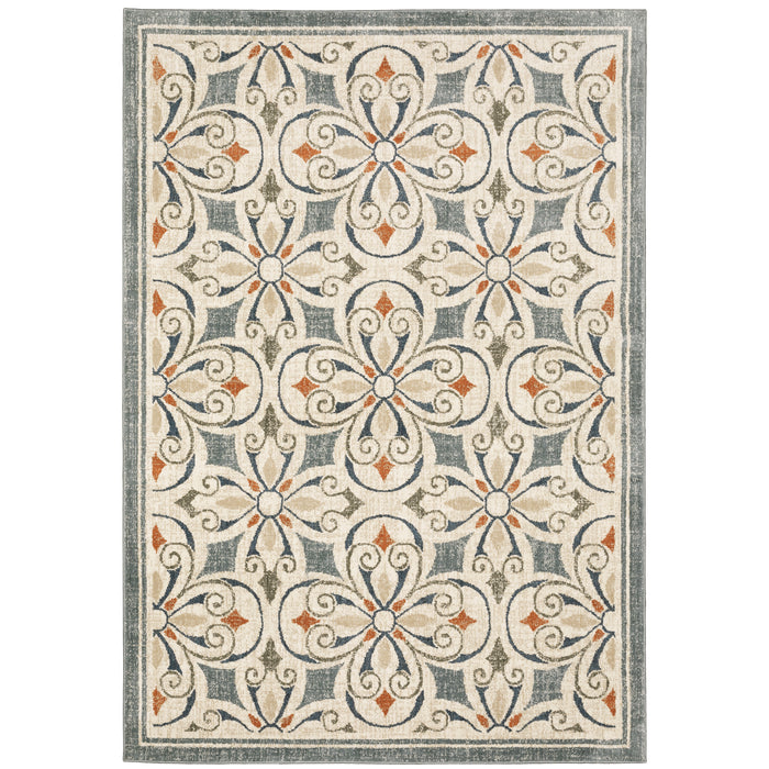 Oriental Weavers Fiona 001Y6 Grey/ Beige 7'10"" x 10' Indoor Area Rug F001Y6240305ST