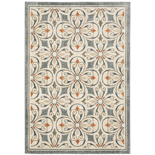 Oriental Weavers Fiona 001Y6 Grey/ Beige 9'10"" x 12'10"" Indoor Area Rug F001Y6300390ST