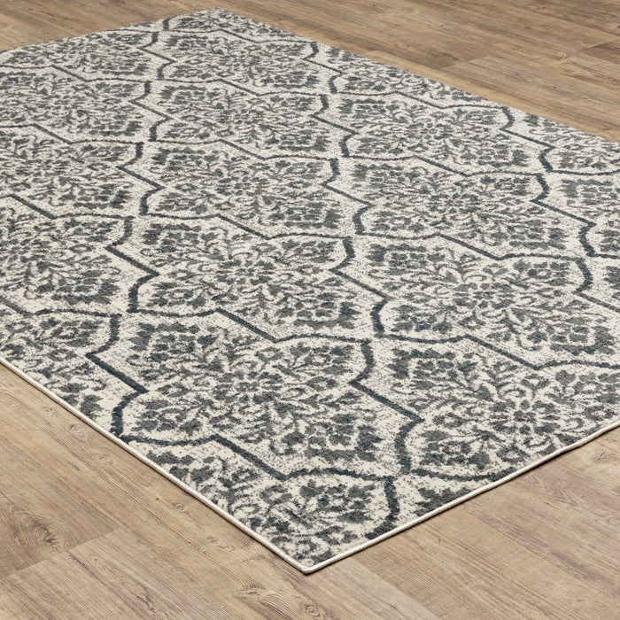 Oriental Weavers Fiona 4929A Ivory/ Blue 7'10"" x 10' Indoor Area Rug F4929A240305ST
