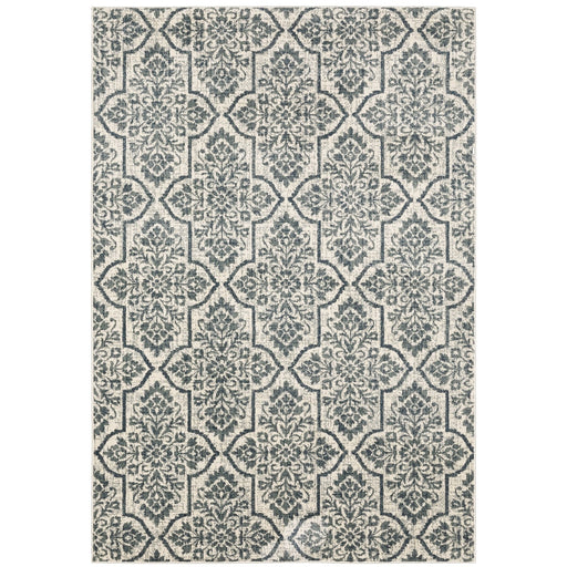 Oriental Weavers Fiona 4929A Ivory/ Blue 9'10"" x 12'10"" Indoor Area Rug F4929A300390ST