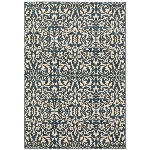 Oriental Weavers Fiona 5501B Blue/ Ivory 9'10"" x 12'10"" Indoor Area Rug F5501B300390ST