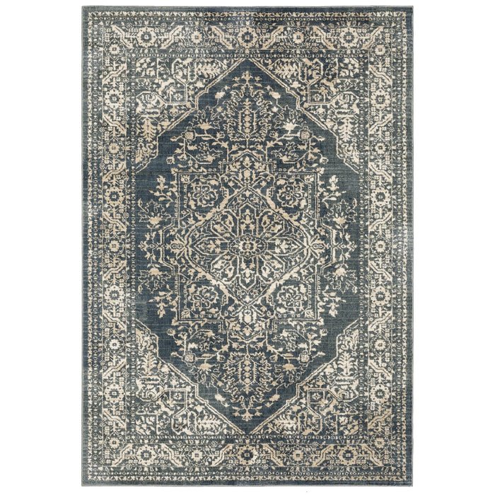 Oriental Weavers Fiona 5560A Blue/ Beige 9'10"" x 12'10"" Indoor Area Rug F5560A300390ST