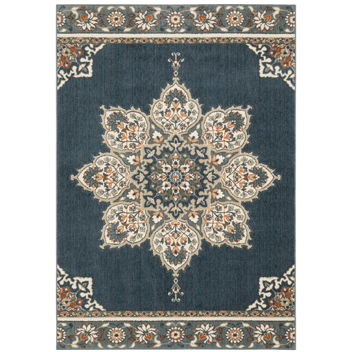 Oriental Weavers Fiona 5570X Blue/ Beige 7'10"" x 10' Indoor Area Rug F5570X240305ST