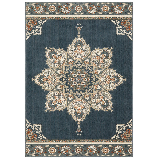 Oriental Weavers Fiona 5570X Blue/ Beige 9'10"" x 12'10"" Indoor Area Rug F5570X300390ST