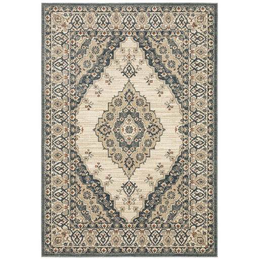 Oriental Weavers Fiona 8020W Beige/ Blue 7'10"" x 10' Indoor Area Rug F8020W240305ST