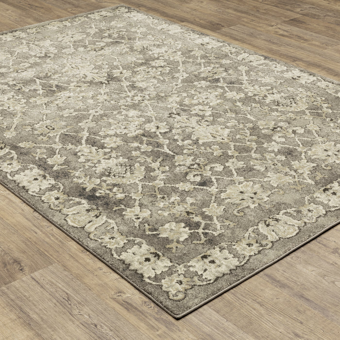 Oriental Weavers Florence 1002E Grey/ Beige 7'10"" x 10'10"" Indoor Area Rug F1002E240330ST