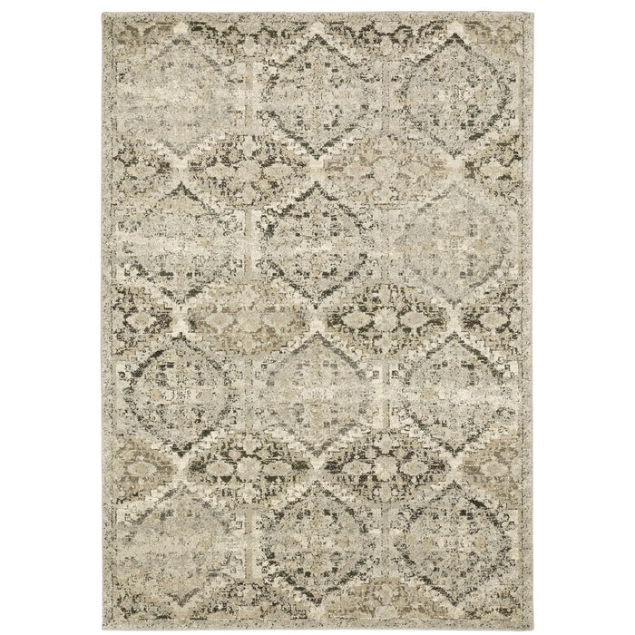 Oriental Weavers Florence 270H6 Ivory/ Grey 9'10"" x 12'10"" Indoor Area Rug F270H6300390ST