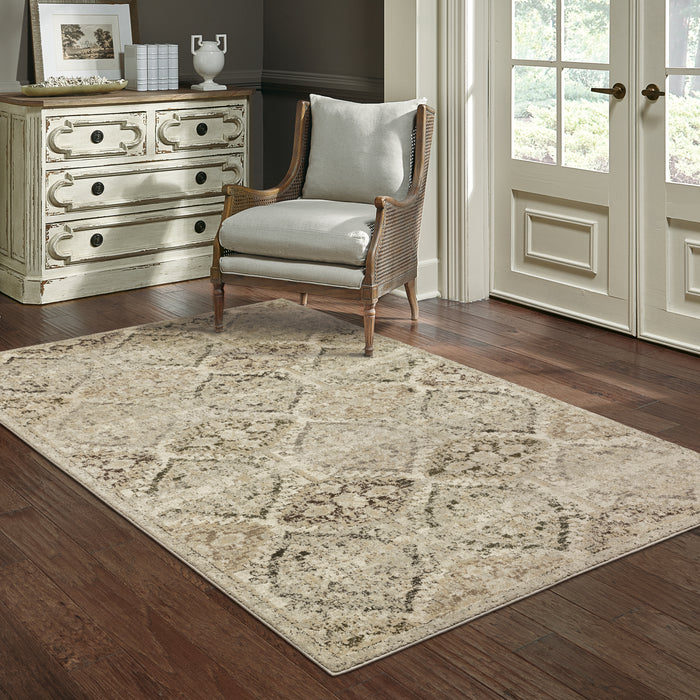 Oriental Weavers Florence 270H6 Ivory/ Grey 6'7"" x 9'6"" Indoor Area Rug F270H6200290ST