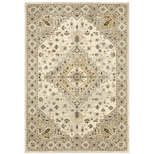 Oriental Weavers Florence 4332X Beige/ Grey 6'7"" x 9'6"" Indoor Area Rug F4332X200290ST