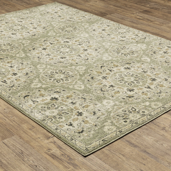 Oriental Weavers Florence 4334E Sage/ Ivory 7'10"" x 10'10"" Indoor Area Rug F4334E240330ST