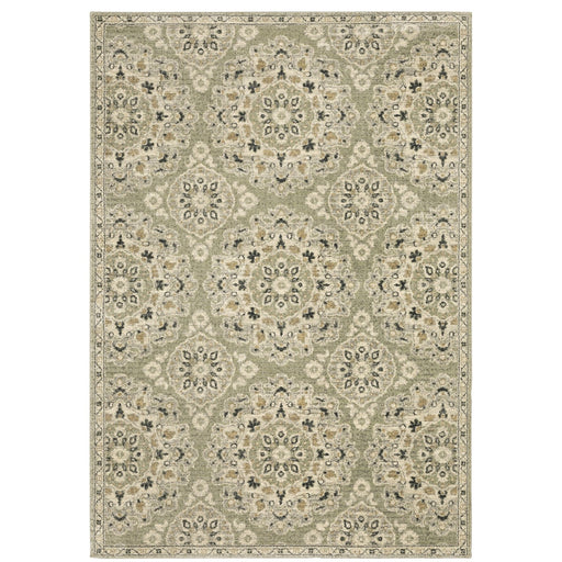Oriental Weavers Florence 4334E Sage/ Ivory 6'7"" x 9'6"" Indoor Area Rug F4334E200290ST