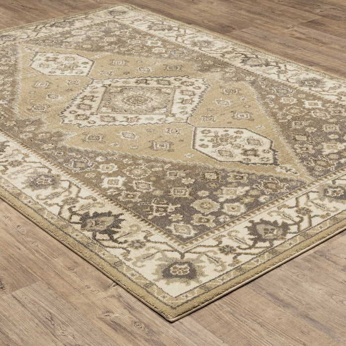 Oriental Weavers Florence 661I6 Beige/ Grey 9'10"" x 12'10"" Indoor Area Rug F661I6300390ST