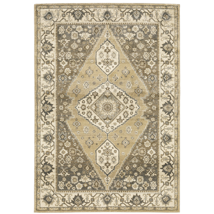 Oriental Weavers Florence 661I6 Beige/ Grey 6'7"" x 9'6"" Indoor Area Rug F661I6200290ST