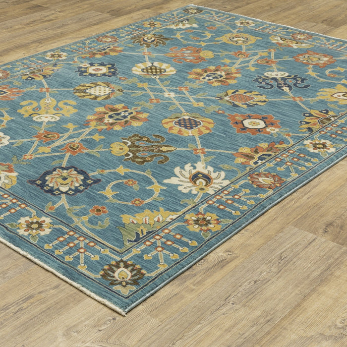 Oriental Weavers Francesca FR01E Blue/ Multi 9'10"" x 12'10"" Indoor Area Rug FFR01E300394ST