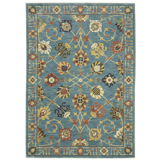 Oriental Weavers Francesca FR01E Blue/ Multi 6'7"" x 9'6"" Indoor Area Rug FFR01E200296ST