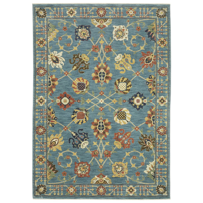 Oriental Weavers Francesca FR01E Blue/ Multi 6'7"" x 9'6"" Indoor Area Rug FFR01E200296ST