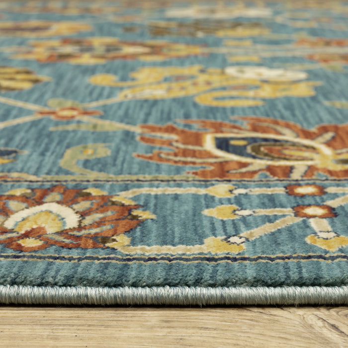 Oriental Weavers Francesca FR01E Blue/ Multi 6'7"" x 9'6"" Indoor Area Rug FFR01E200296ST